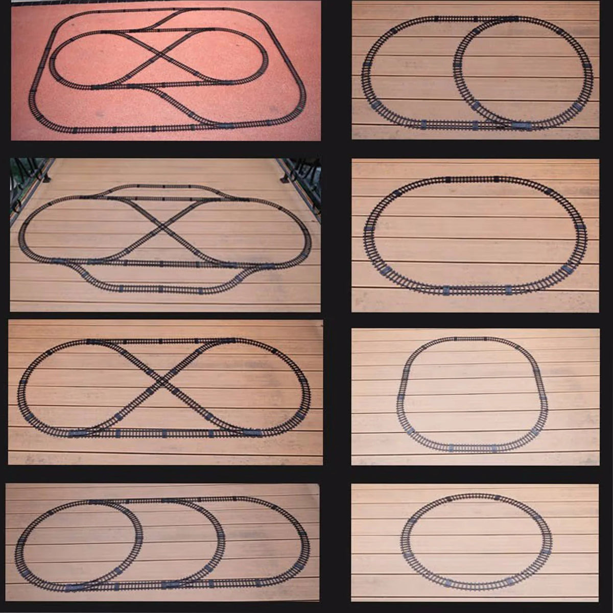 5cm Wide Rail Track Expansion Pack for Railway King Classical City Train Flexible Track Straight Curved Rails Building Block Toy