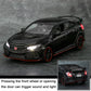 1:32 Honda CIVIC TYPE-R Alloy Diecast Toy Cars Model Simulated with Sound Light Vehicles Collection Toys Children Birthday Gifts