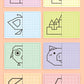 30 page children's grid symmetrical drawing toy focuses on fine motor skills writing and 4-color brush control training drawing
