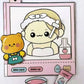 Paper Waffle Quiet Book Colorful Bread Cartoon Busy Book Fried Chicken Convenience Store Snack Bar Sticker Game.