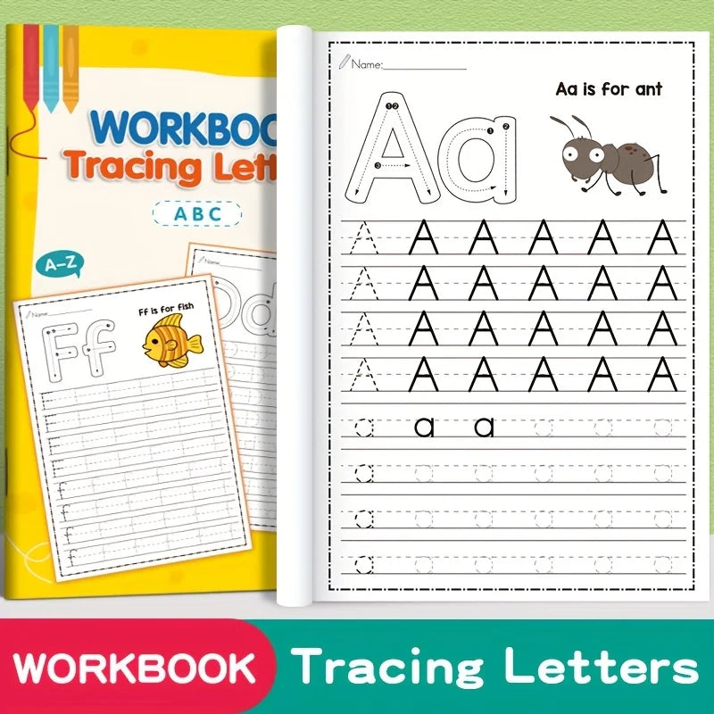 Kids Letter Tracing Workbook with A-Z Practice - Alphabet Tracing Book with Cute Cat, Writing Workbook for Toddlers & Preschoole
