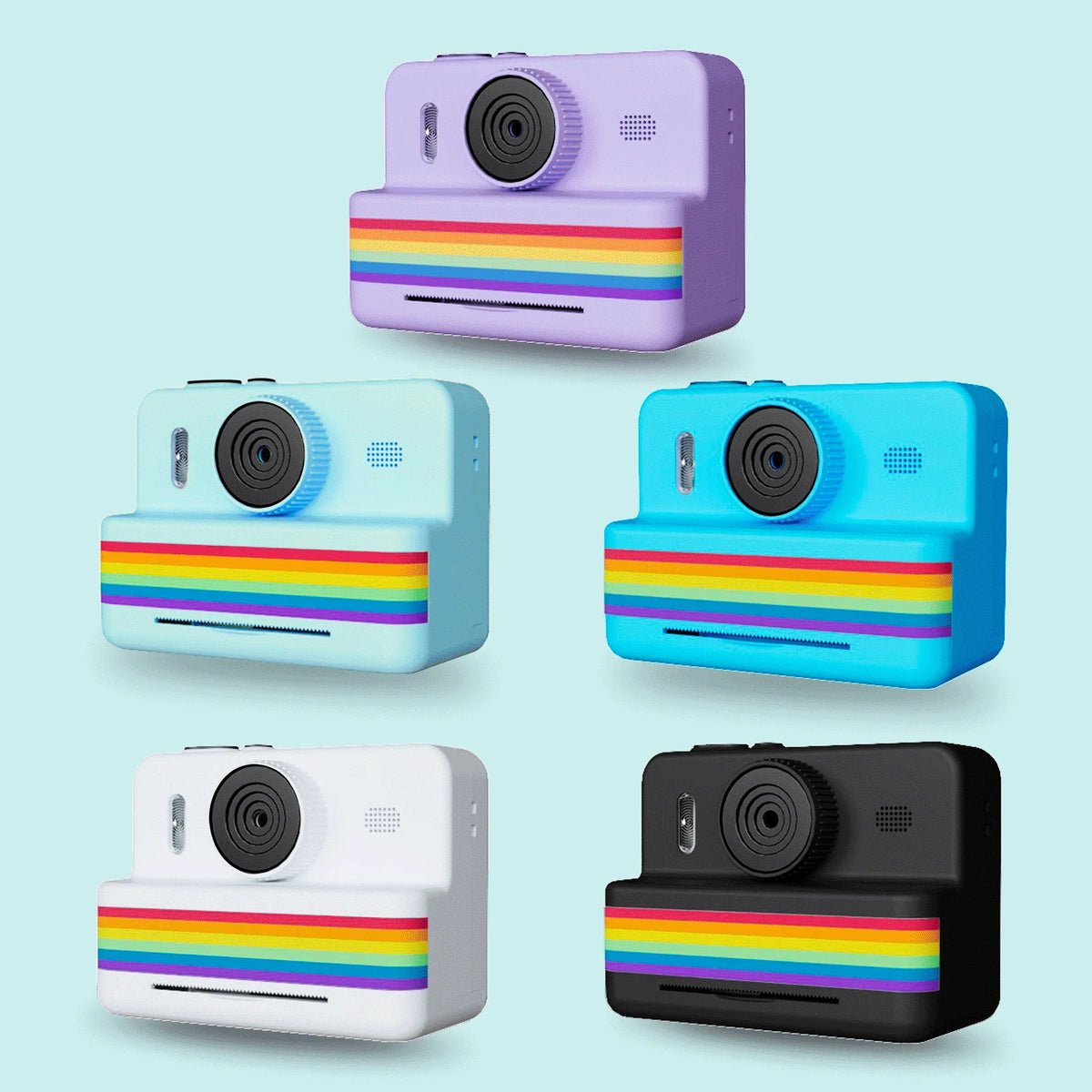 2.8 Inch HD Digital Video Camera for Kids - Large Screen Instant Print Toy Camera Outdoor Zero Ink Portable Print Camera