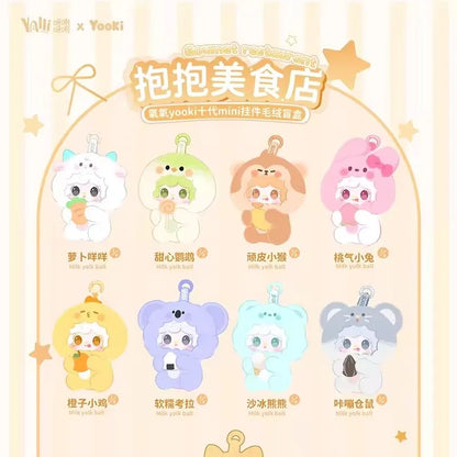 Yooki V10 Hug Food Shop Goumet Restaurant Series Blind Box Cute Plush Vinyl Doll Bag Pendant Collection Decor Girl Surprise Gift