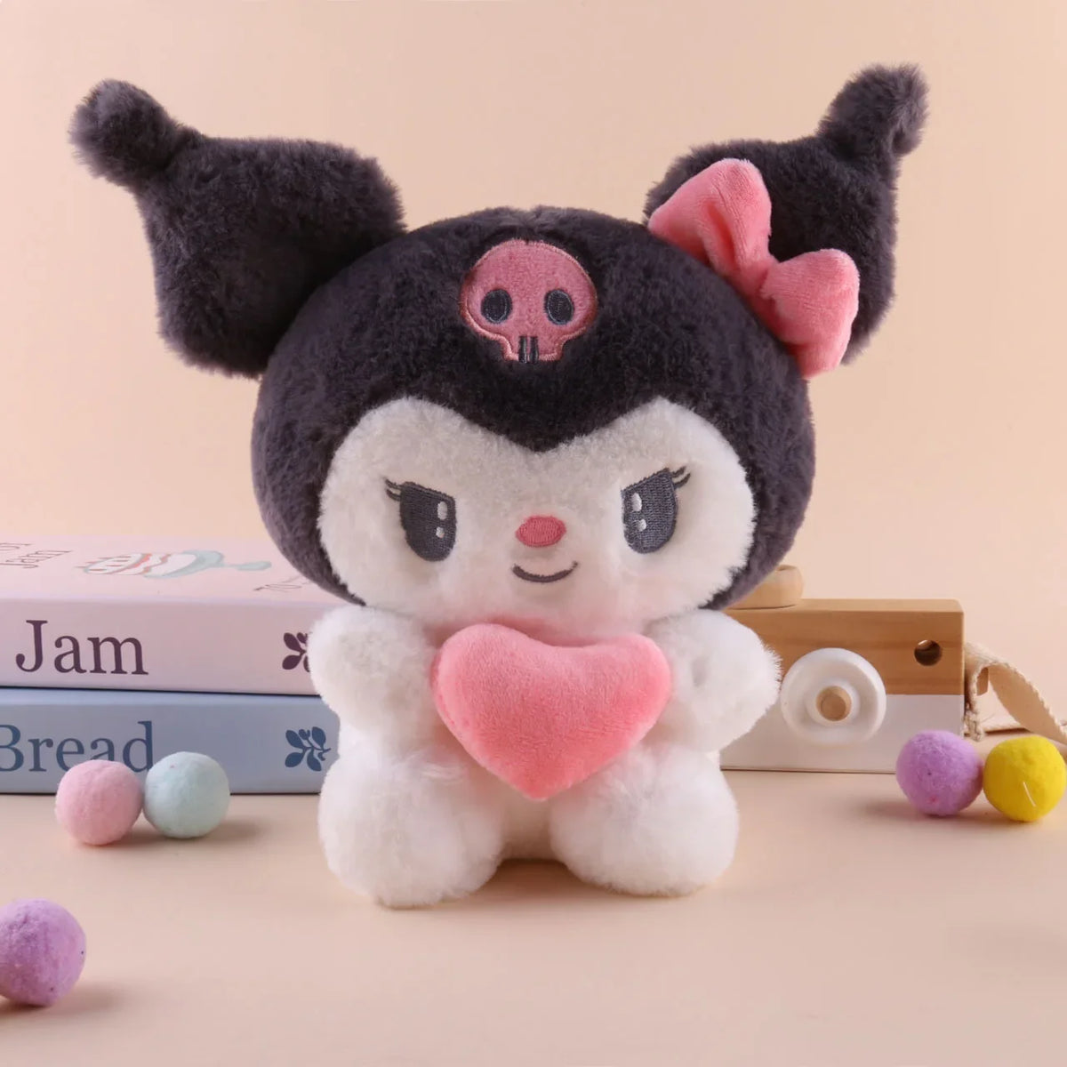 22cm Sanrio Stuffed Plush Doll, Hello Kitty Kuromi My Melody Cinnamoroll Soft Pillow Toy, Cartoon Plush Ornament, Girls Children