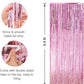 Metallic Tinsel Foil Fringe Curtains Photo Backdrop Glitter Streamers Foil Fringe Backdrop Curtain for Xmas Wedding Background
