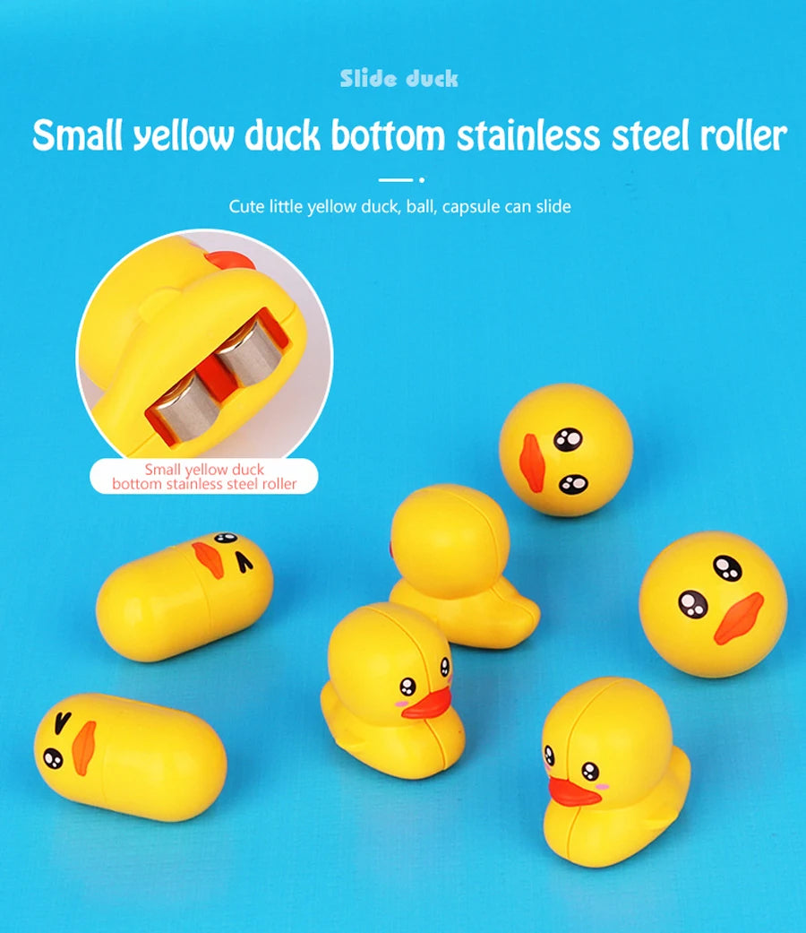 Baby Bath Toys Wall Bathtub Toy Assembling Slide Wind-Up Duck Slide Bathroom Shower Tracks Water Toys for Toddlers Kids Gifts