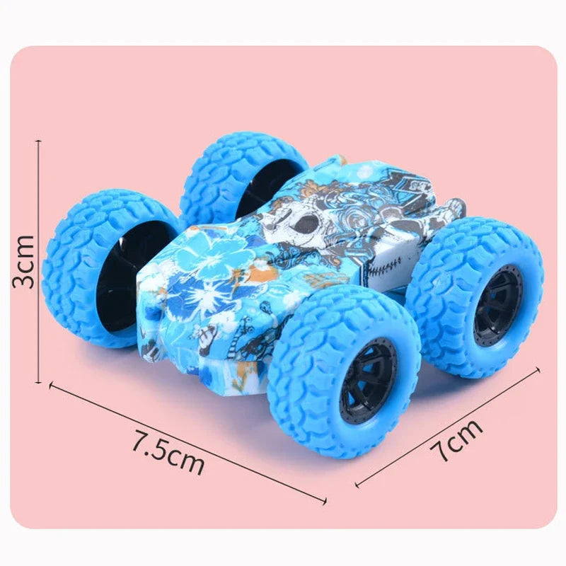 Creative Pull Back Car Double-Side Vehicle Inertia Safety and Fall Resistance Shatter-Proof Model for Kids Children's Toys Car