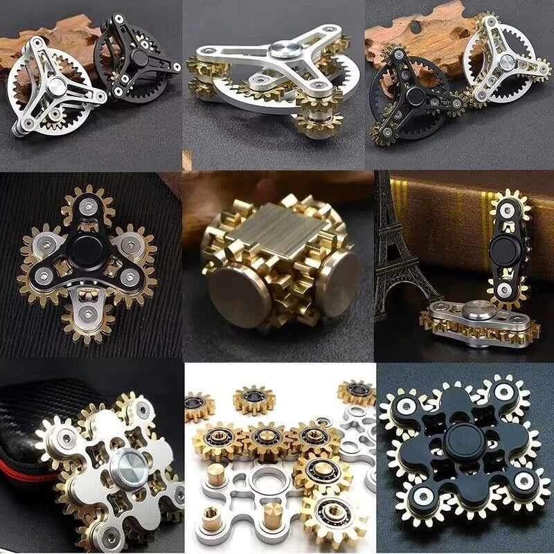 Mini EDC Gear Alloy Spinner Sprockets Gear Chain Gyro Delicateness Fidget Decompression Ring Toy Stress Relief Toys