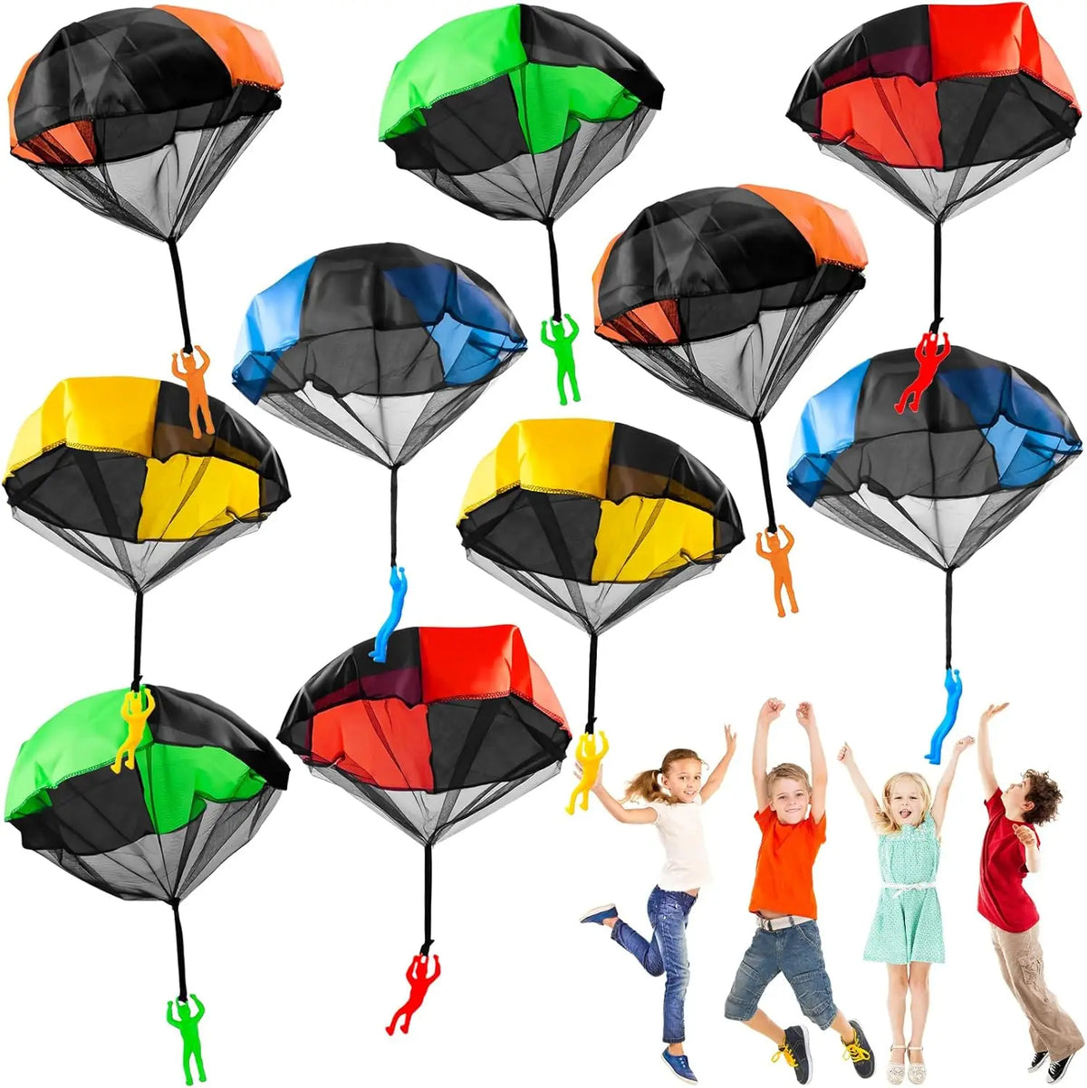 Army Parachute Toys for Kids,Tangle Free Outdoor Flying Parachute Men, Best Small Outside Toys Christmas Stocking Stuffers Gifts