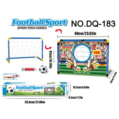 1PC Soccer Goal Set with Inflatable Ball, Parent-Child Interactive Toy, Soccer Shooting Training, 23.62×11.4 Inches