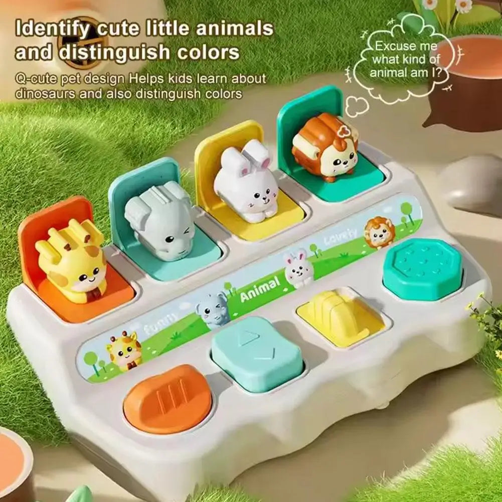 Montessori Pop up Animal Toys and Learning Boxes - Enhance Logic and Motor Skills, for Children's Birthday Gifts