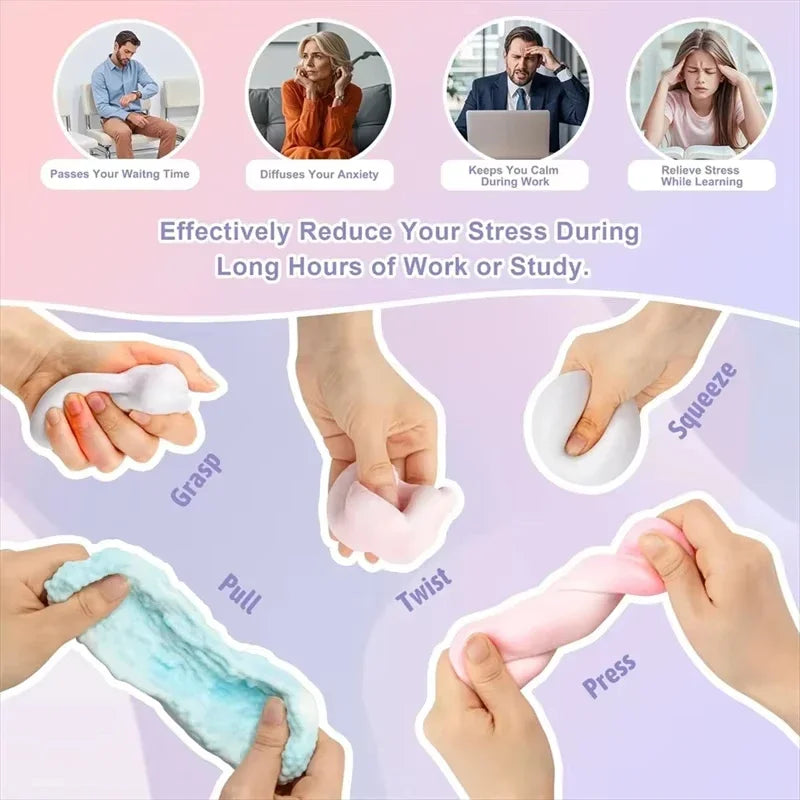 Shapeable Vacuum Squishies Sand Ball Stress Ball Noisy Ball Desktop Soothing Toy Squeezing Ball Grape Crunchy Squishy Gifts New