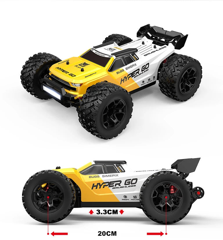 MJX Hyper Go 14207 1/14 Brushless RC Car RTR Dual Car Shells 4WD Off-Road Vehicle Professional Proportional Control RC Car