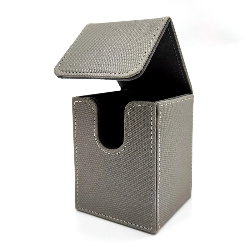 Upgraded PU Leather Trading Card Deck Box - Side-Loading Storage Case for Card Protection, Portable & Versatile