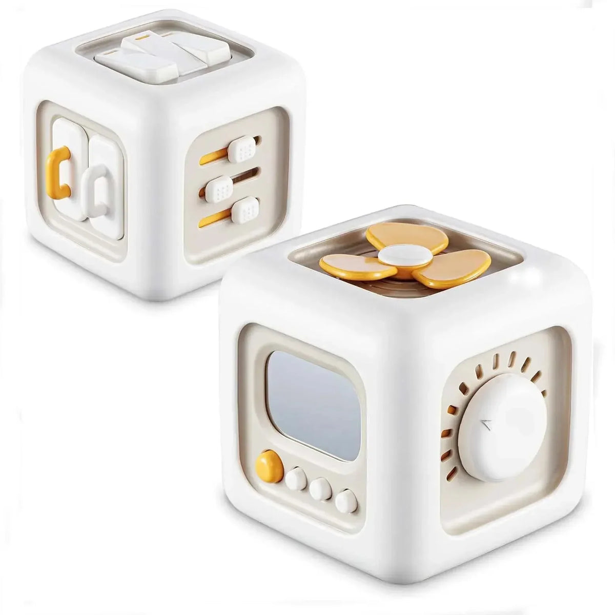 Baby Toy 6 in 1 Multifunctional Busy Cube Montessori Activity Cube Toddler Practice Skill Educational Toy Sensory Pressure Board