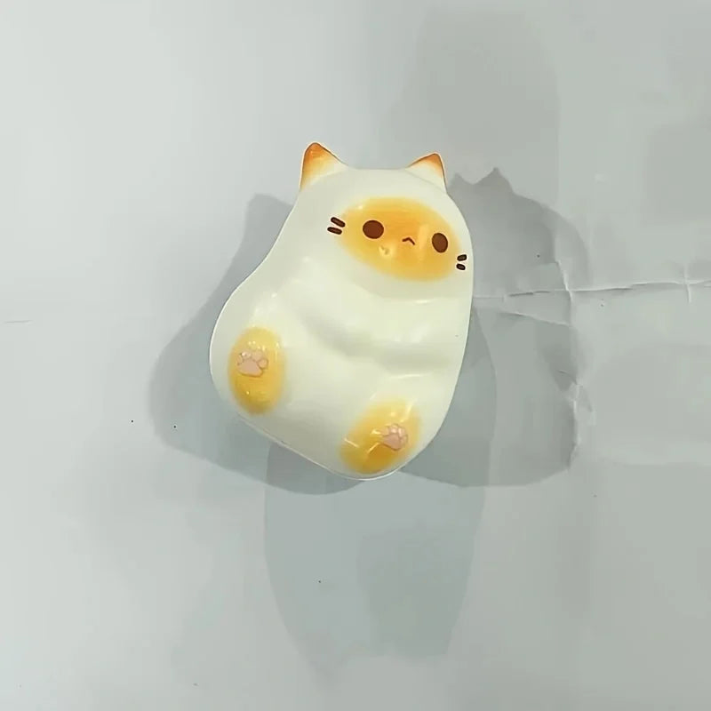 1Pc Adorable Cartoon Cat Squeeze Toys for Kids Adult Soft Pinch PU Slow Rebound Balls Pop Fidget Toys Halloween Christmas Gifts