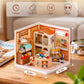 Rolife Super Creator Serious DIY Miniature House Kit Mini Dollhouse Model Building Kit with LED Light Home Decor(DW026/27/28)