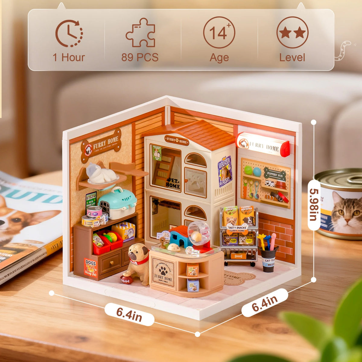 Rolife Super Creator Serious DIY Miniature House Kit Mini Dollhouse Model Building Kit with LED Light Home Decor(DW026/27/28)