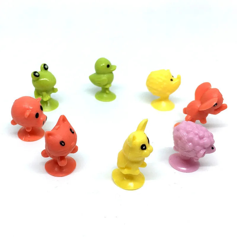 30pcs Pop Little Suckers Assembled Sucker Suction Cup Mini Monster Sucker Capsule Model Building Block Toys Cartoon Animal