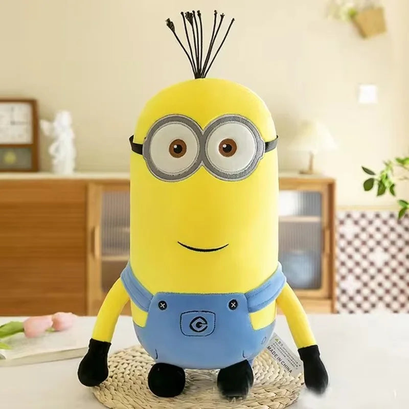 Minions Movie Periphery Yellow Plush Bob Plush Stuart Stuffed Toys In Jeans Soft Dolls Pillow Decoration Children Birthday Gift