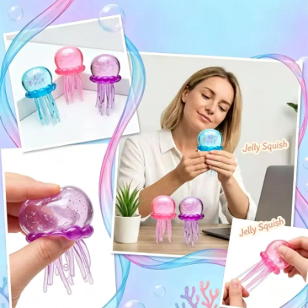 Jellyfish Maltose Squishy Toy Soft Squeeze Cute Jelly Fish Anti Stress Relief Relax Fidget Ball Fun Toy for Friends Gifts