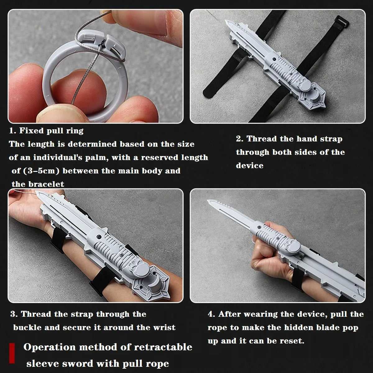 Assassin's Sleeve Sword Retractable Rotatable Hidden Blade Toy Child Toy Interactive Cosplay Props Game Toy Party Gift