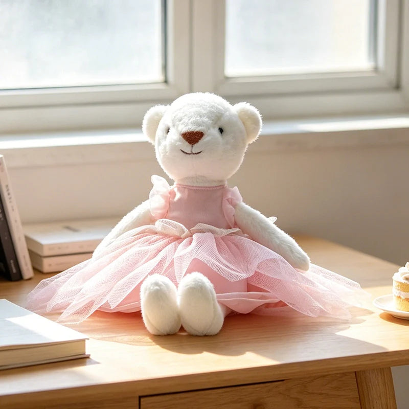 1Pc 28cm Cute Ballet Skirt Bear & Bunny Peluche Toy Lovely Appease Animal Dolls Rabbit Toys Birthday Christmas Gift