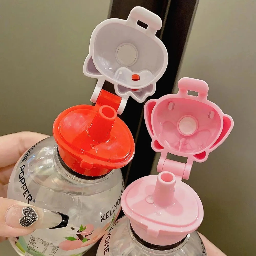 Genuine Sanrio Straw Bottle Cap for Women My Melody Hello Kitty Cute Cartoon Drink Lid for Water Bottles Gifts