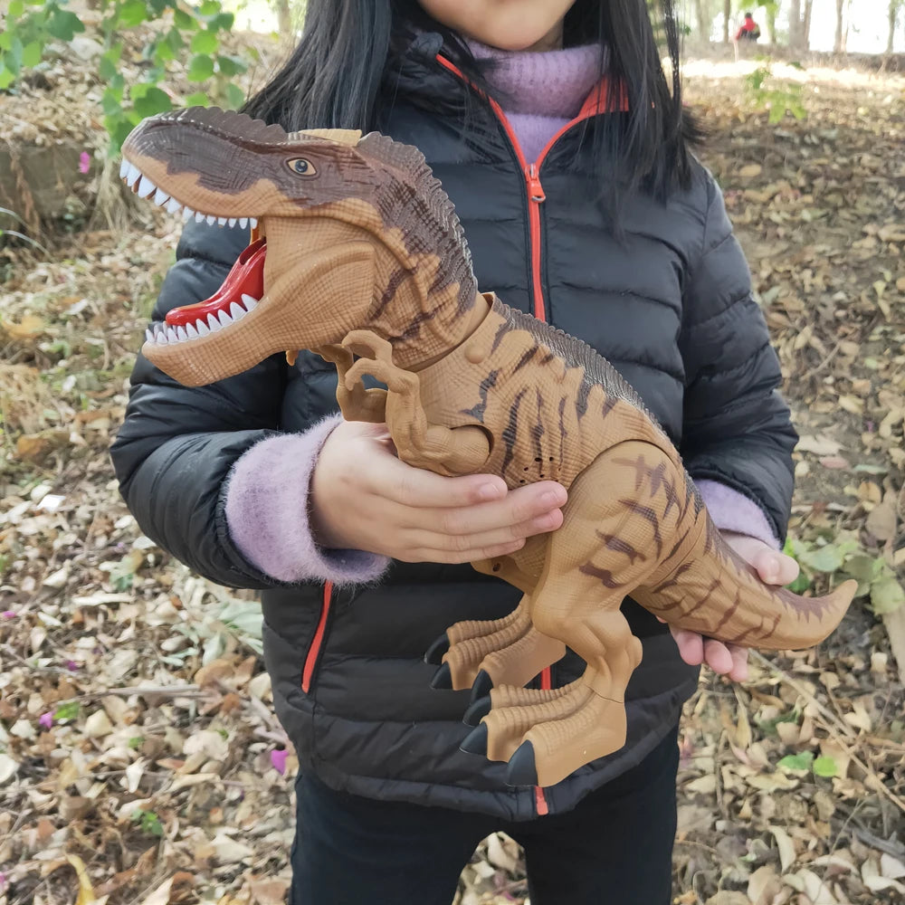 Electric Toy Large Size Walking Spray Lay Eggs Dinosaur Robot  for Kids With Light Sound Mechanical Dinosaurs Model Toys