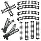 5cm Wide Rail Track Expansion Pack for Railway King Classical City Train Flexible Track Straight Curved Rails Building Block Toy