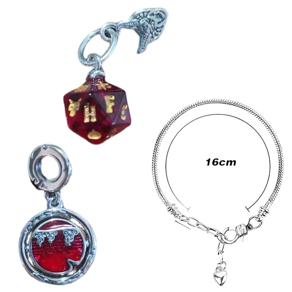 New Red Monster Flower Charm Bracelet 925 Sterling Silver Beaded DIY 2026 Trendy Fine Jewelry Adjustable Hypoallergenic