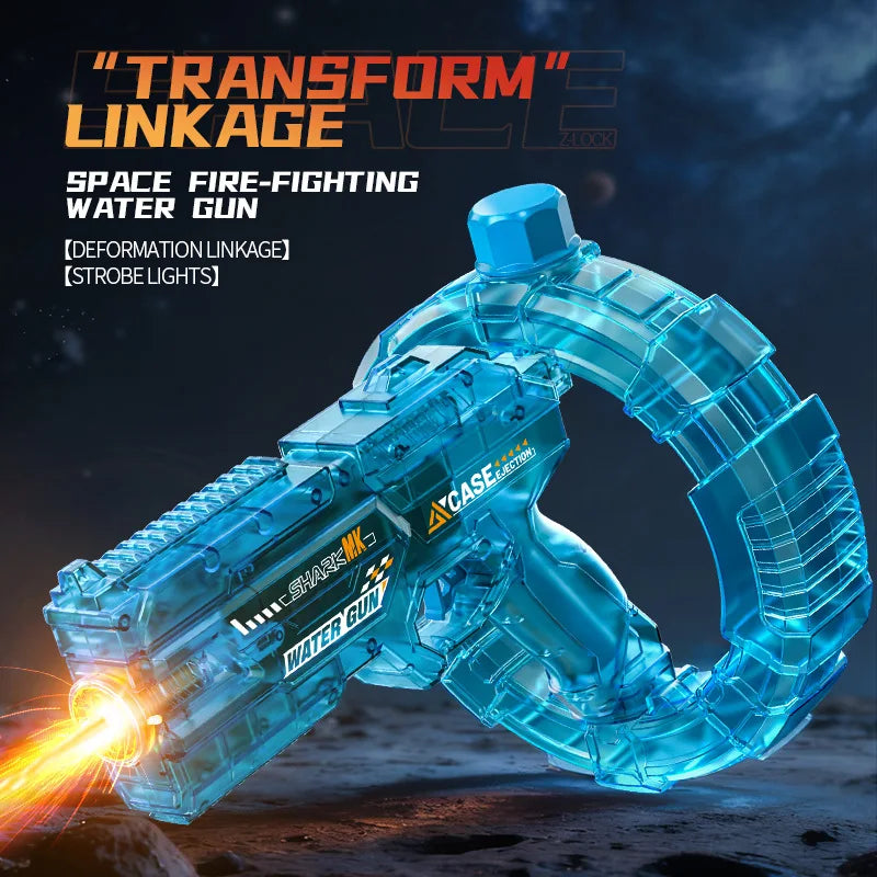 Children Led Energy Gathering Ring Electric Water Gun Toy Shooting Games Automatic Water Squirt Gun Summer Outdoor Toys for Kids