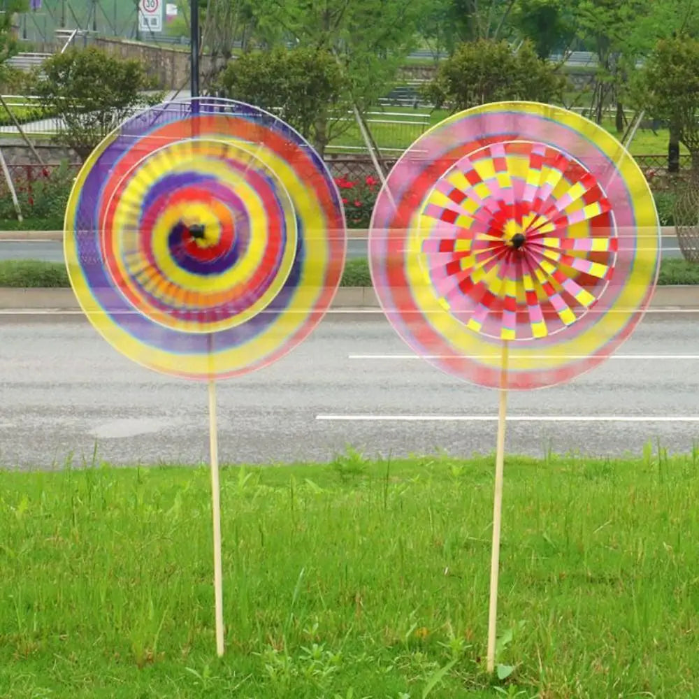 Traditional Children Gifts  For  Garden Decoration Windmill Toys Wind Spinner Single Layer Windmill Rotating Toys