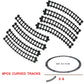 5cm Wide Rail Track Expansion Pack for Railway King Classical City Train Flexible Track Straight Curved Rails Building Block Toy