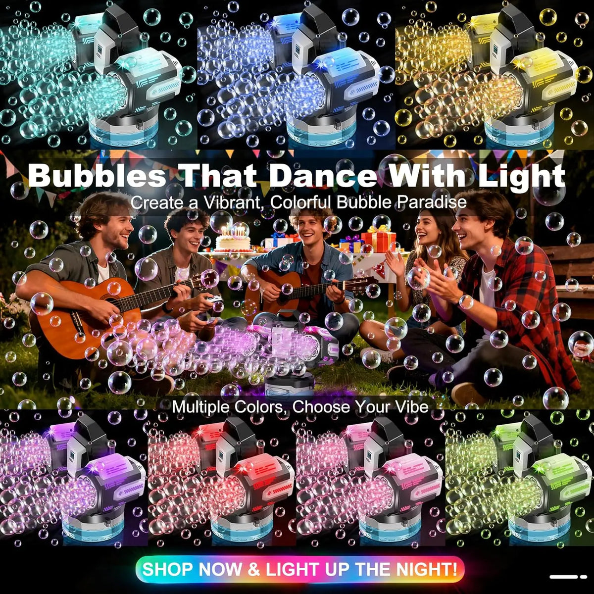 Rechargeable Bubble Machine for Children, 180 °   Rotation, 10,000+ Big Bubbles/Min, Ideal Gift for Boys & Girls 3+.