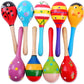 Large KTV Toy Wooden Colorful Musical Instrument Rattle Shaker Sand Hammer Bell Adult Gatherings Toys