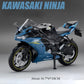 1:12 Sportster Model Toy Motorcycles Alloy Diecast Nijia ZX-6R Motorbikes Sound Light Shock Absorption Rubber Tires Kids Gift