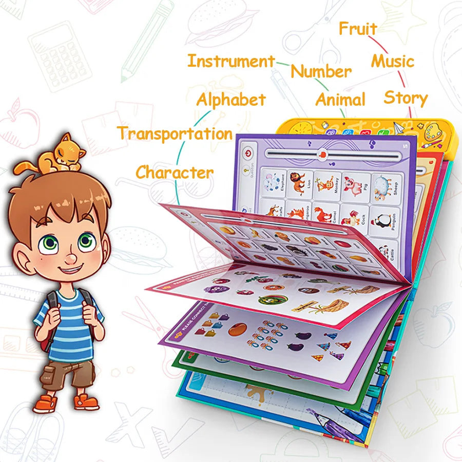 Interactive Electronic Learning Books with Pen, Multi-theme Sound Books for Kids, Music & Speaking  Educational Toys