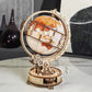 ROKR Wooden 3D Puzzle Toys - Luminous Globe Mechanical Model Building Kit Glow-in-the-Dark Globe 3D Puzzle Set Educational Toy Gift for Teens Adults