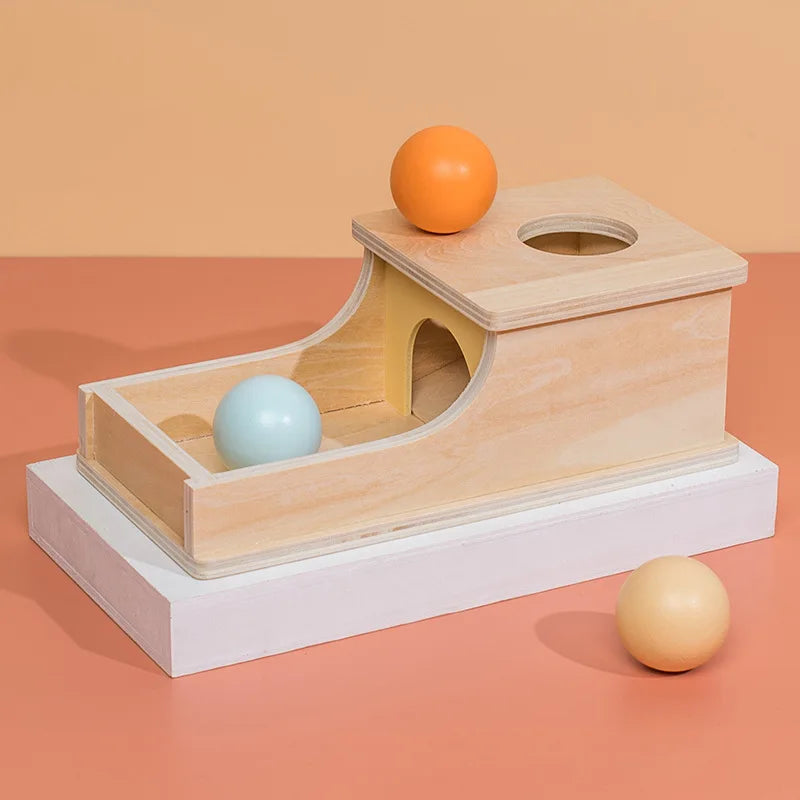 New Montessori Macaroon Color Spinning Drum Match Coin Box Permanent Box Round Rectangular Box Kids Sensory Toys for Baby Gifts