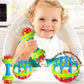 2pcs Baby Rattles 0 12 Months Baby Educational Toys Shaker Grab Spin Set Sensory Educational Newborn Gift for Infant Boys Girls
