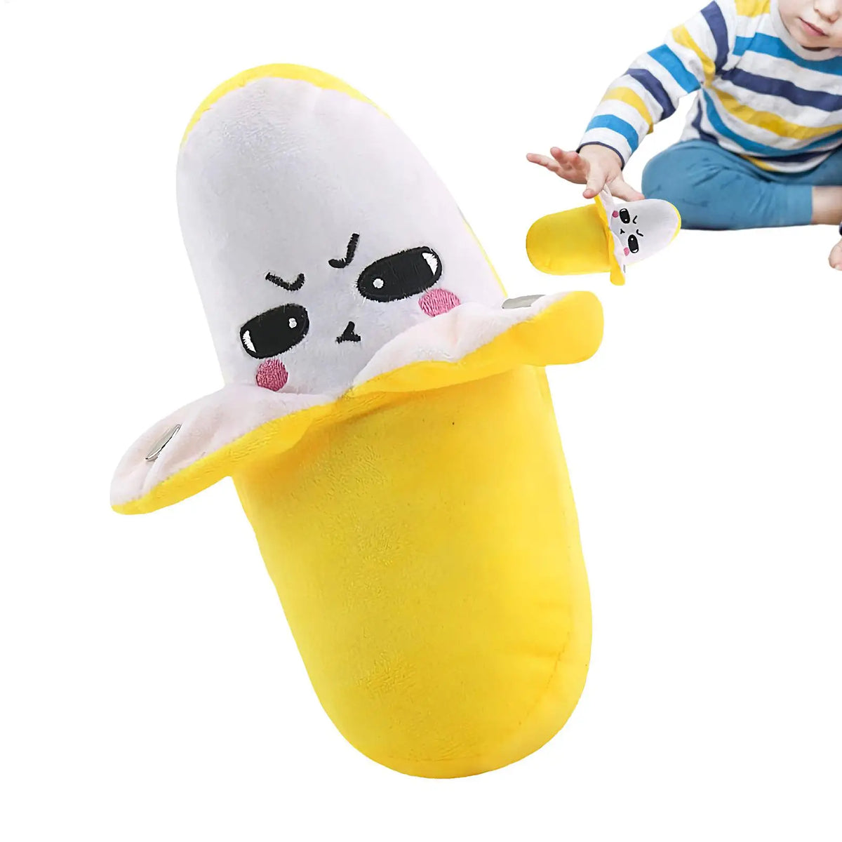 Banana Toy Touch-Sensor Interactive Piano Sound Doll Plush Musical Piano Fake Banana for Kids Young Children Birthday Party Sofa