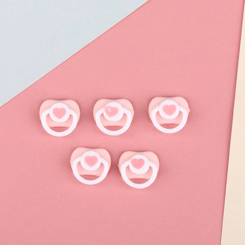 5Pcs Lovely Mini Doll Pacifier Play House Supplies Dummy Nipples For Doll Baby Dolls Kids Toy Baby Pacifier Accessories