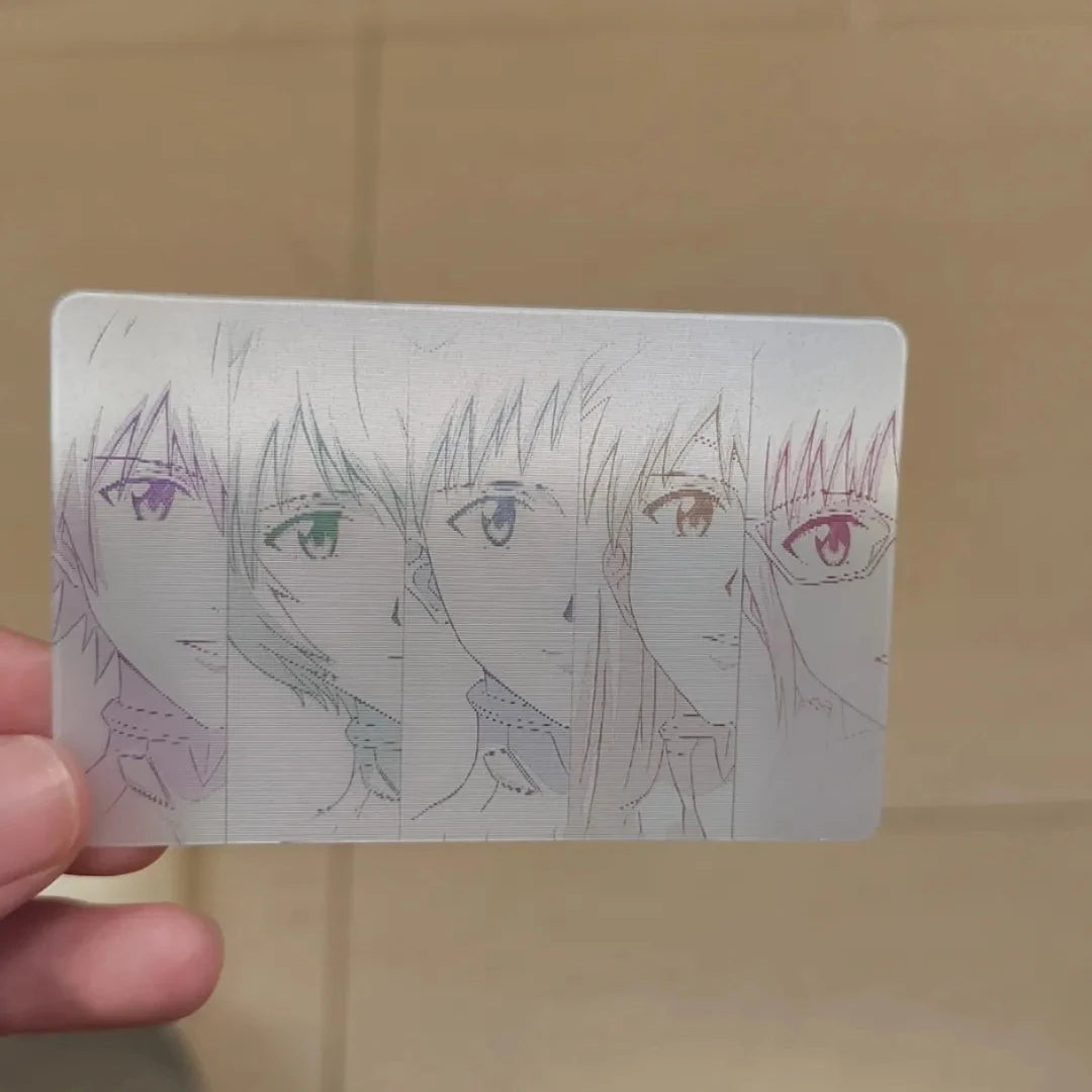 NEON GENESIS EVANGELION Lenticular Card Anime Cartoon 3D Changing Card Funny Toys Bag Accessories Decoration Perfect Gifts