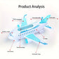 Aeroplane Toy Electric Airplane Toy with Flashing LED Lights & Sounds Bump and Go Musical Birthday Gift for Kids Boys Girls