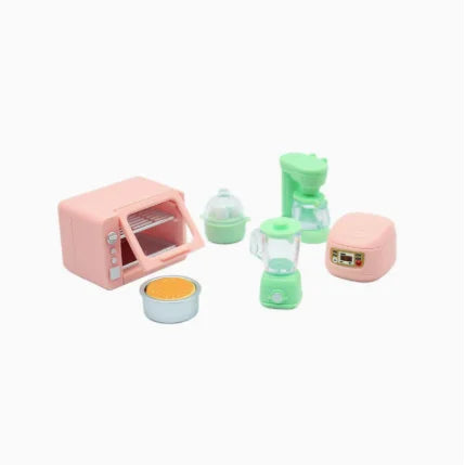 1:12 Dollhouse Miniature Kitchen Kit Realistic Microwave & Rice Cooker Mini Appliances Doll House Scene Decor Accessories