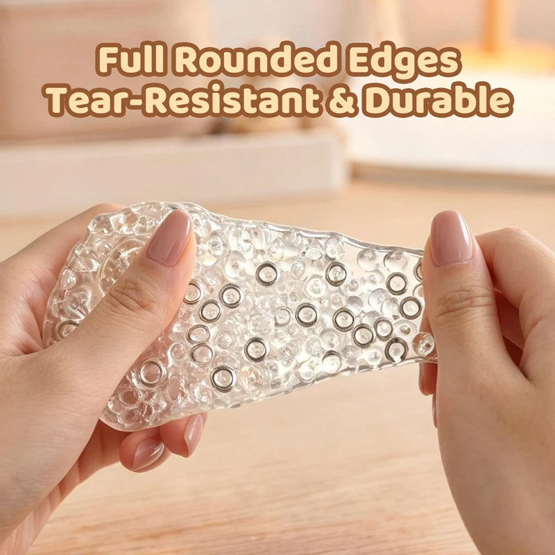 ASMR Crunch Squishy Ball Clear Ice Bead Squeeze Fidget Toy Super Soft Mochi Sensory Stress Relief Squeezing Ball Anti‑Stress Toy