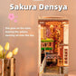 Robotime Rolife DIY Book Nook Japanese Sakura Densya in Books Series Wooden Miniature House with Furniture Doll House Kits Toy