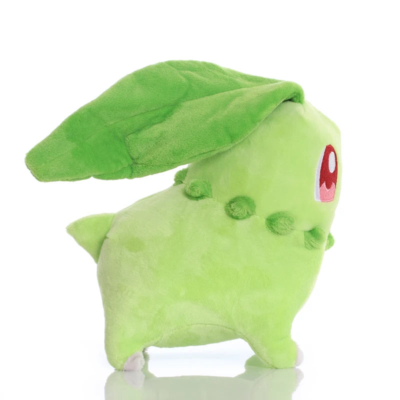 20cm Pokemon Chikorita Plush Toys Soft Stuffed Cartoon Chikorita Doll Kawaii Japan Anime Elf Plush Doll Birthday Gift For Kids