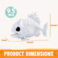 2 Pcs 9.5" Glow in the Dark Fish Skeleton for Halloween Decorations, Luminous Plastic Animal Bones, Indoor Outdoor Yard Lawn Patio Decor, Haunted House Spooky Halloween Party Props